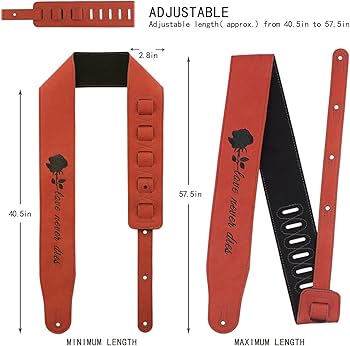 Amazon.co.jp: ギターストラップ レザー 幅広 7cm エレキ ベース用